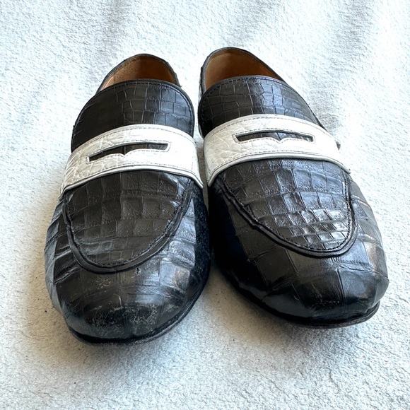 Lucchese women’s Karmen shoe loafer size 6 B caiman crocodile leather - Picture 8 of 10